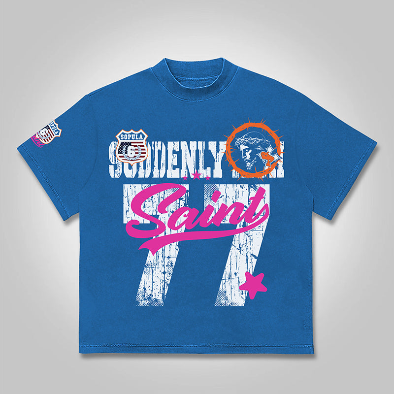 Vintage Sportswear Style, Loose-fitting T-shirt