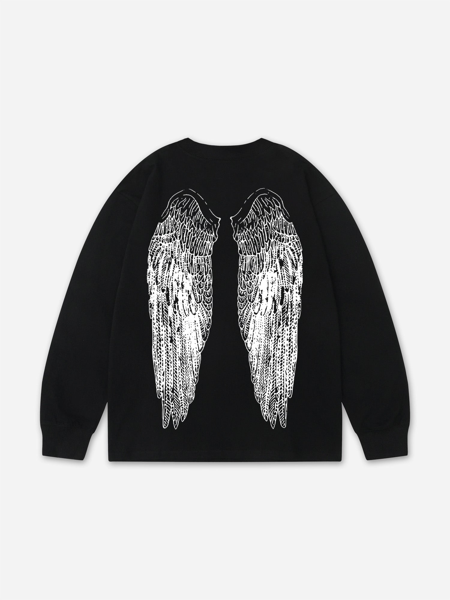 Y2k Angel Wings Gothic Dark Vintage Graphic Long Sleeved T-shirt