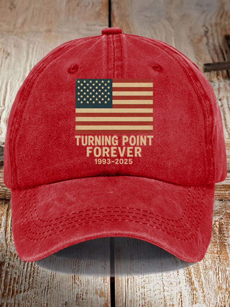 Unisex Washed Cotton Turning Point Forever Print Hat