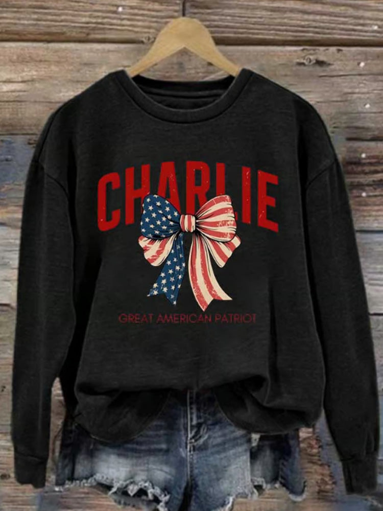 Women's Hot Events Printed Crew Neck Sweatshirt