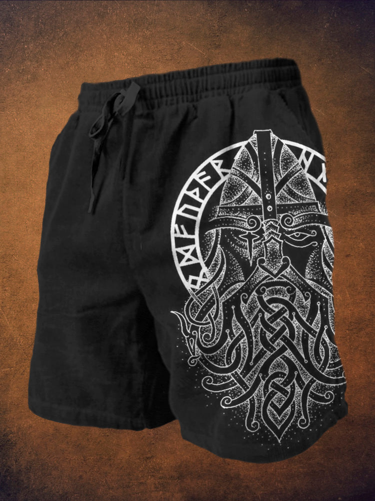 Ancient Viking Print Men's Casual Short