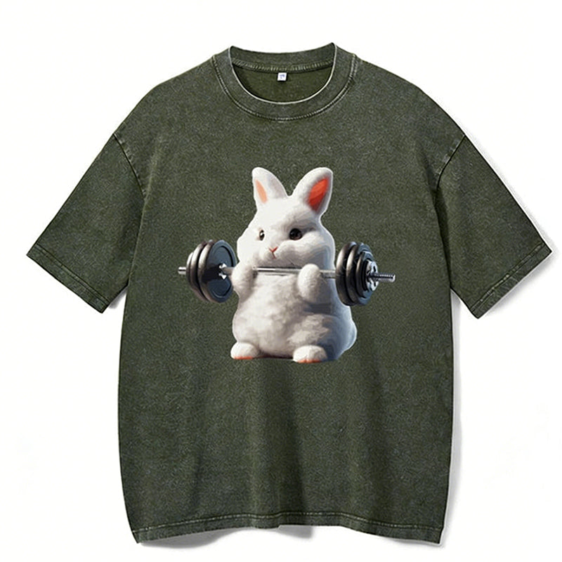 Weightlifting Rabbit Washed Gym Shirt