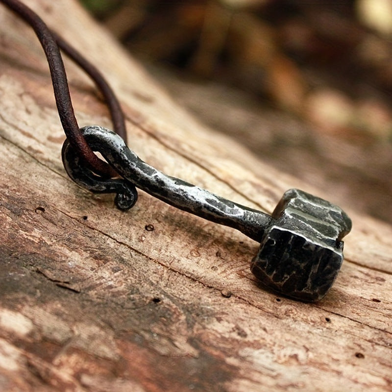 Vintage Viking Hammer Pendant Necklace