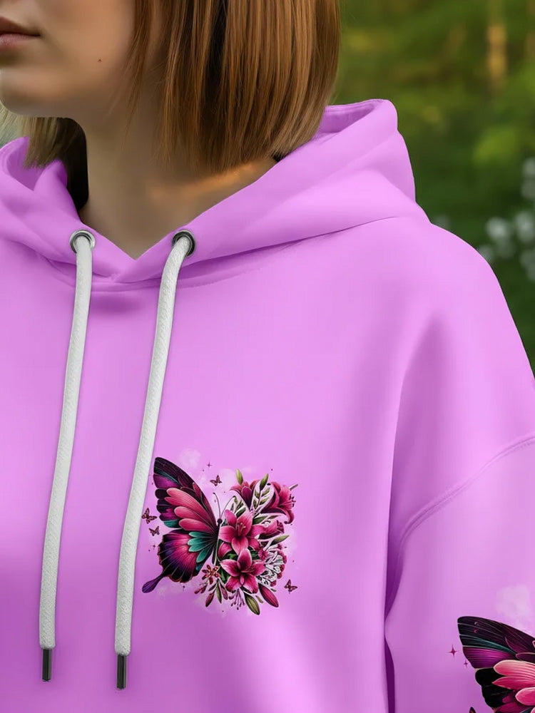 Blessed By God Butterfly Women's All Over Print Hoodie