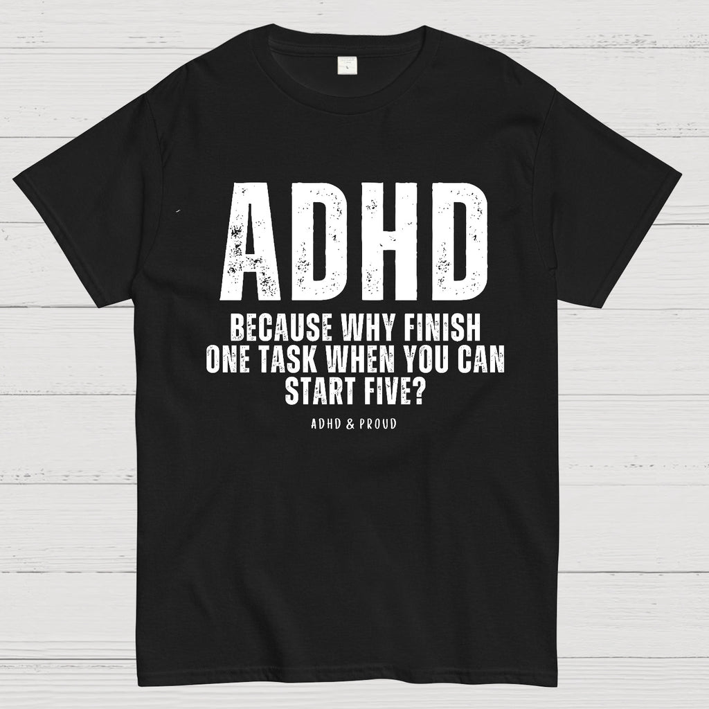 Adhd Slogan Printed T-shirt
