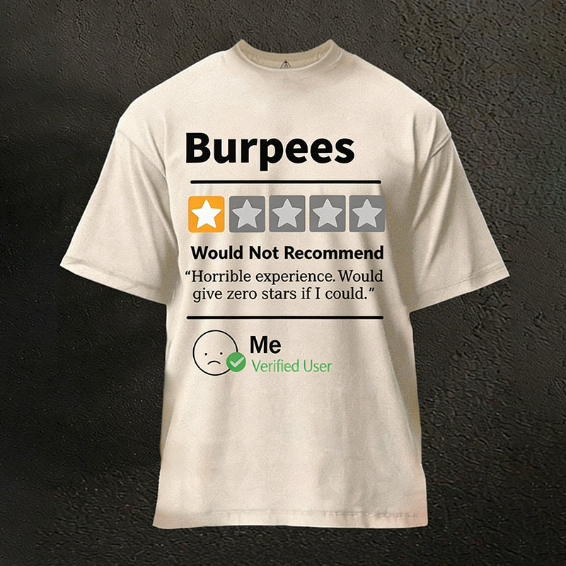 Burpees Reviewed Washed Gym Shirt