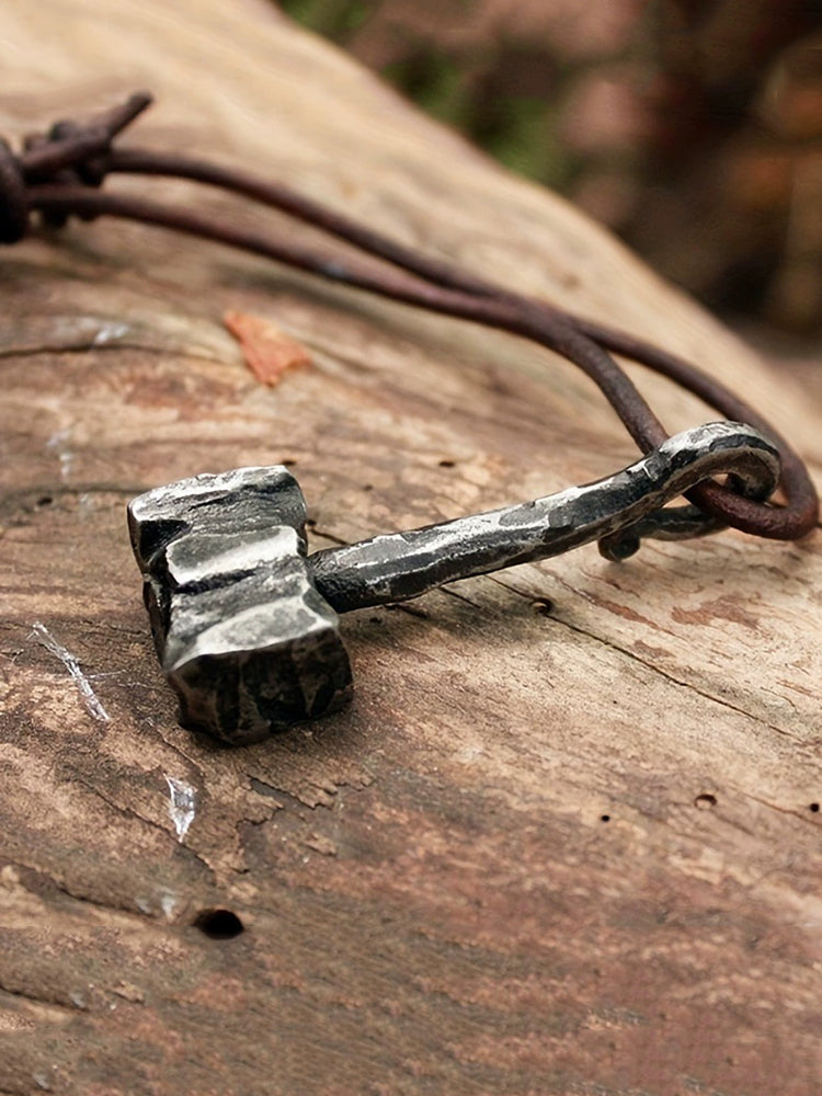 Vintage Viking Hammer Pendant Necklace