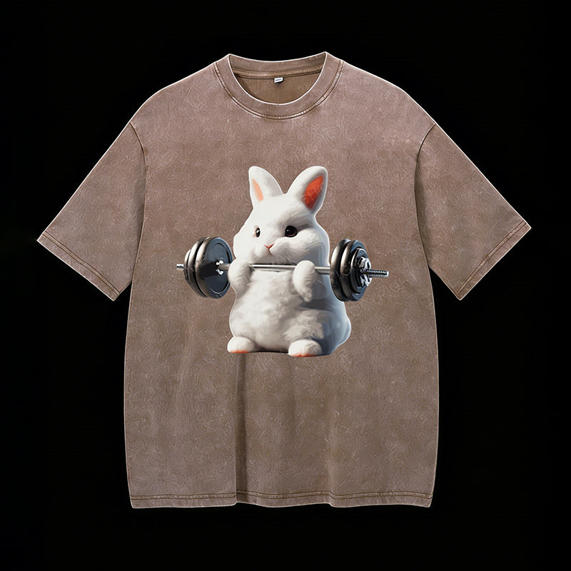 Weightlifting Rabbit Washed Gym Shirt