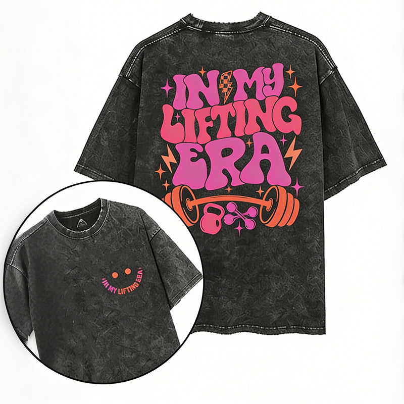 In My Lifting Era Printed Gym Shirt