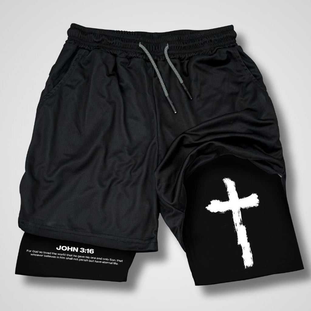 John 3:16 Cross Performance Shorts