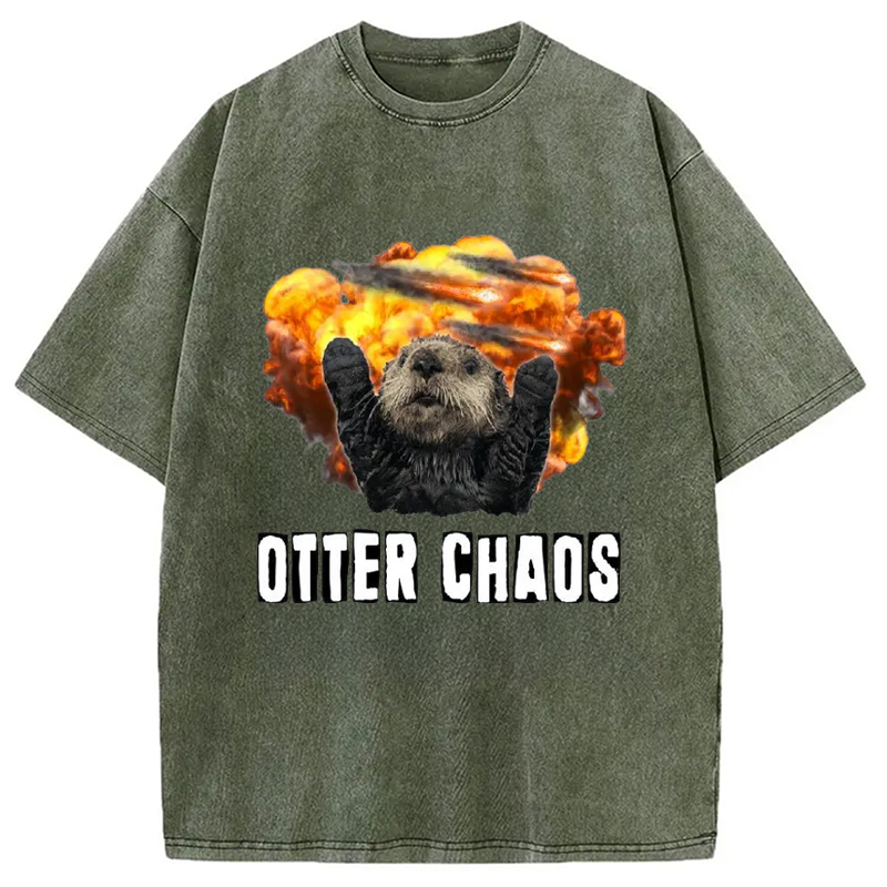 Otter Chaos Washed T-shirt