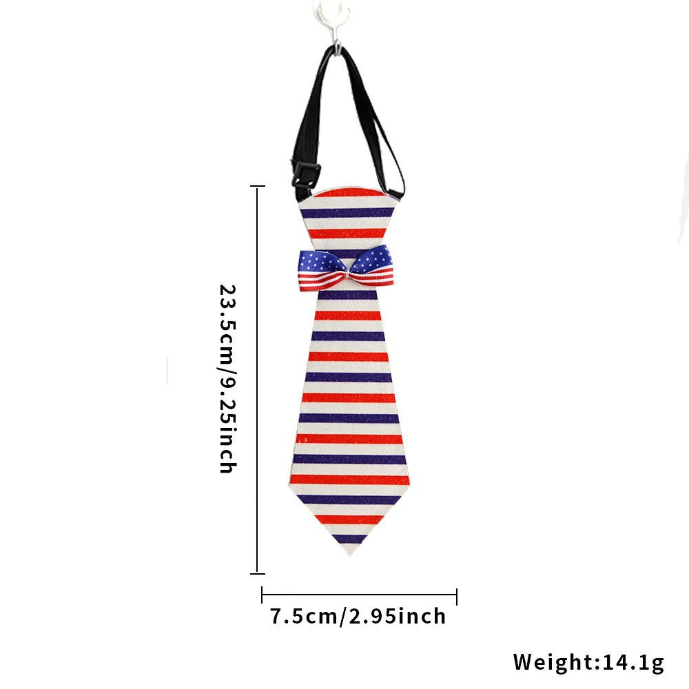 Independence Day Tie Red White Blue Star Stripes Bow Tie