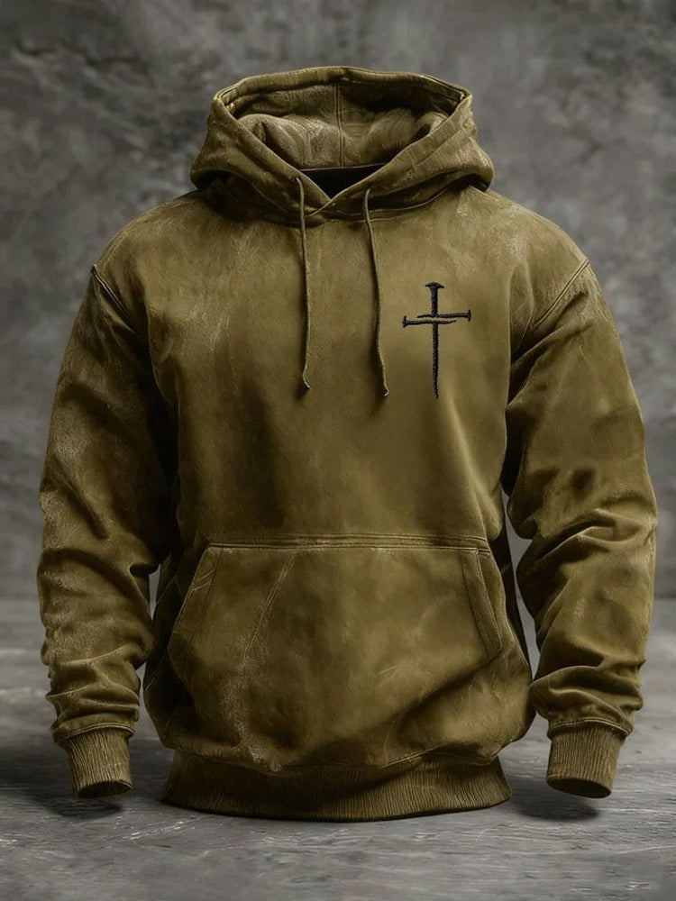Men's Faith Cross Vintage Hoodie