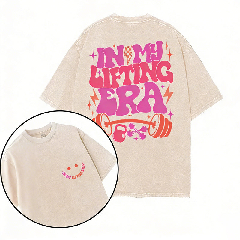 In My Lifting Era Printed Gym Shirt