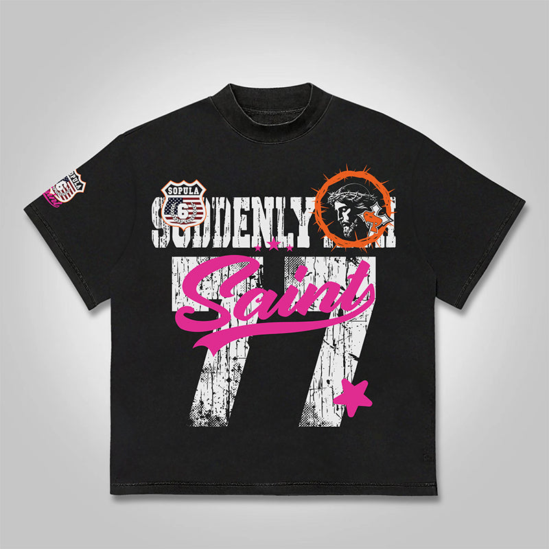 Vintage Sportswear Style, Loose-fitting T-shirt