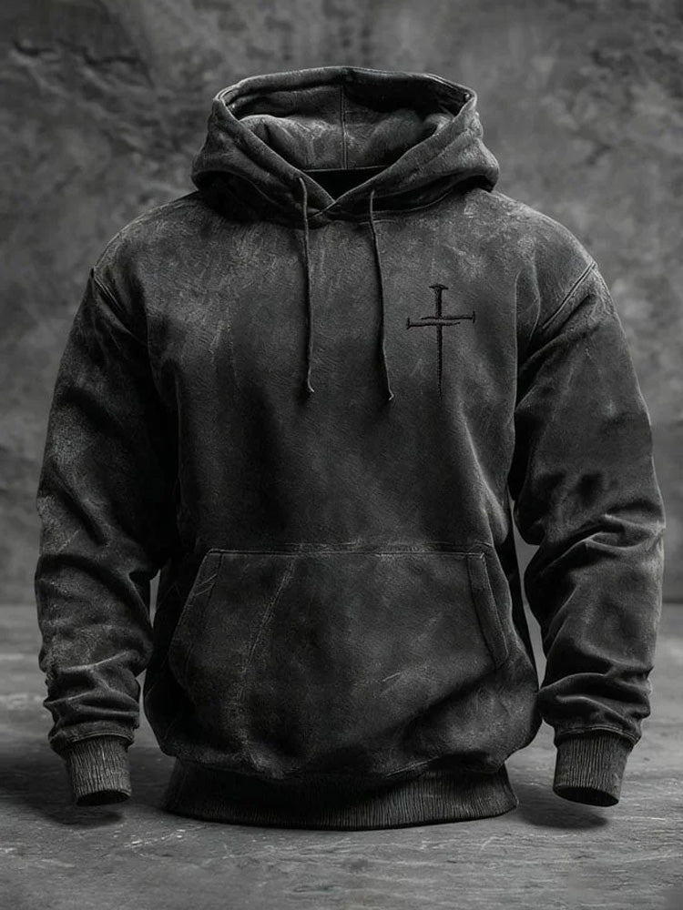 Men's Faith Cross Vintage Hoodie