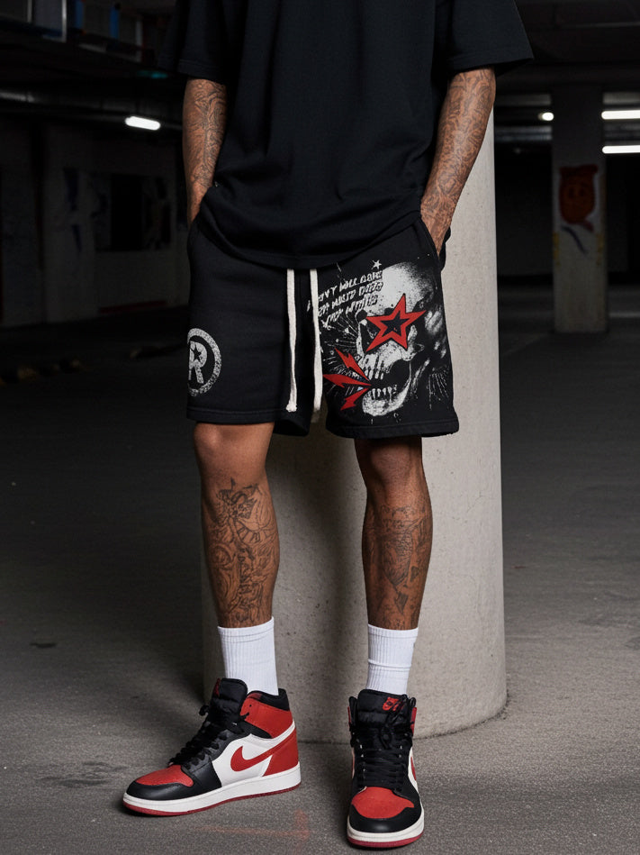 Street Star Skull Stars Vintage Graphic Casual Fashion Shorts