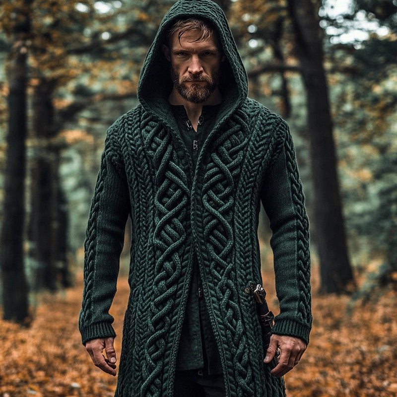 Celtic Totem Pattern Men's Hooded Jacket