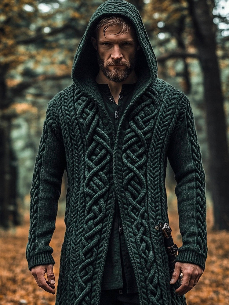 Celtic Totem Pattern Men's Hooded Jacket