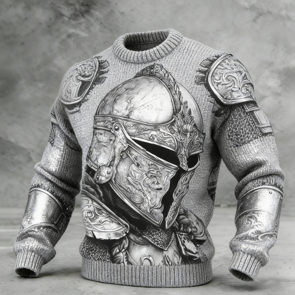 Ancient Roman Warrior Art Men's Crew Neck Knit Sweater