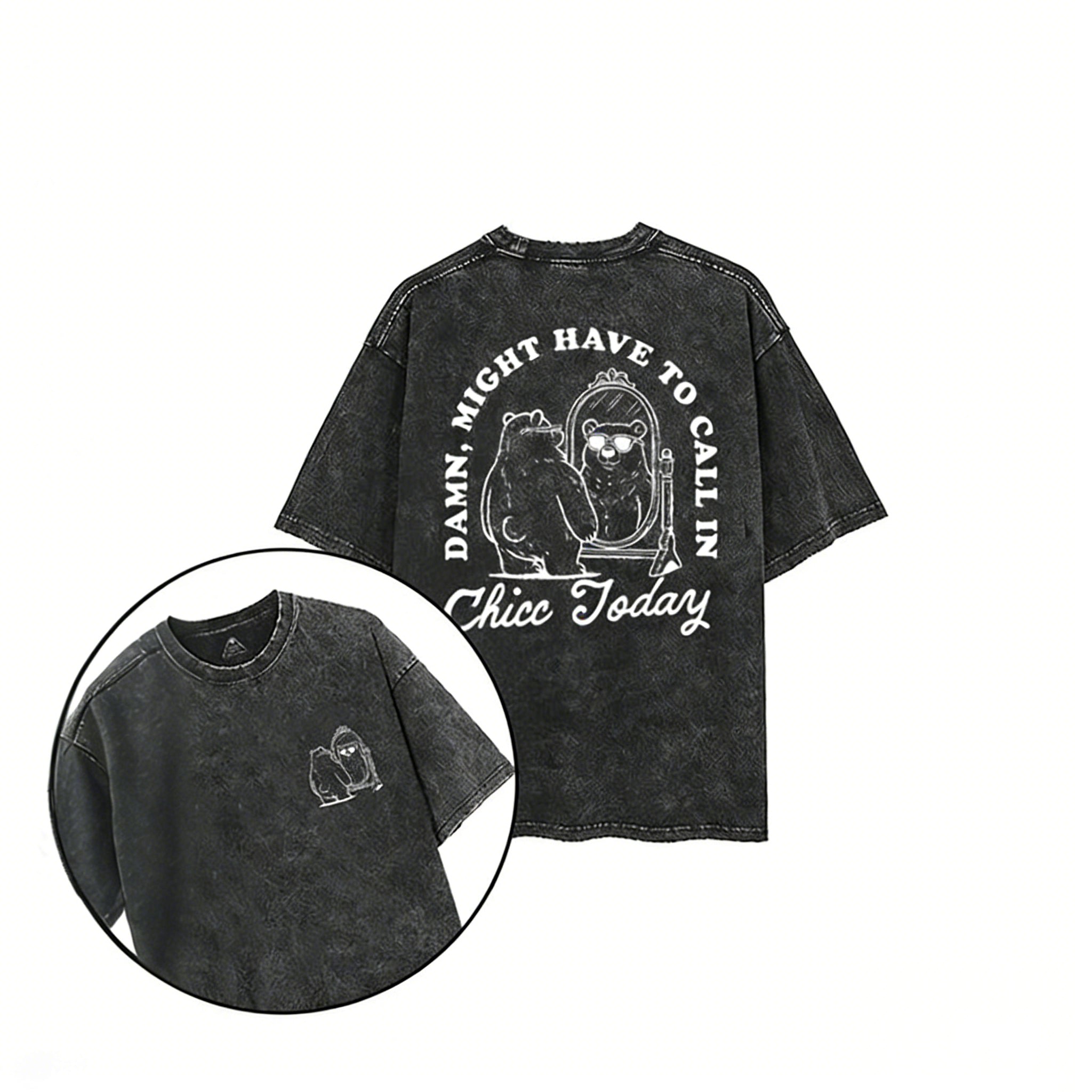 Damn, Might Have To Call In Thicc Today Printed Gym Shirt