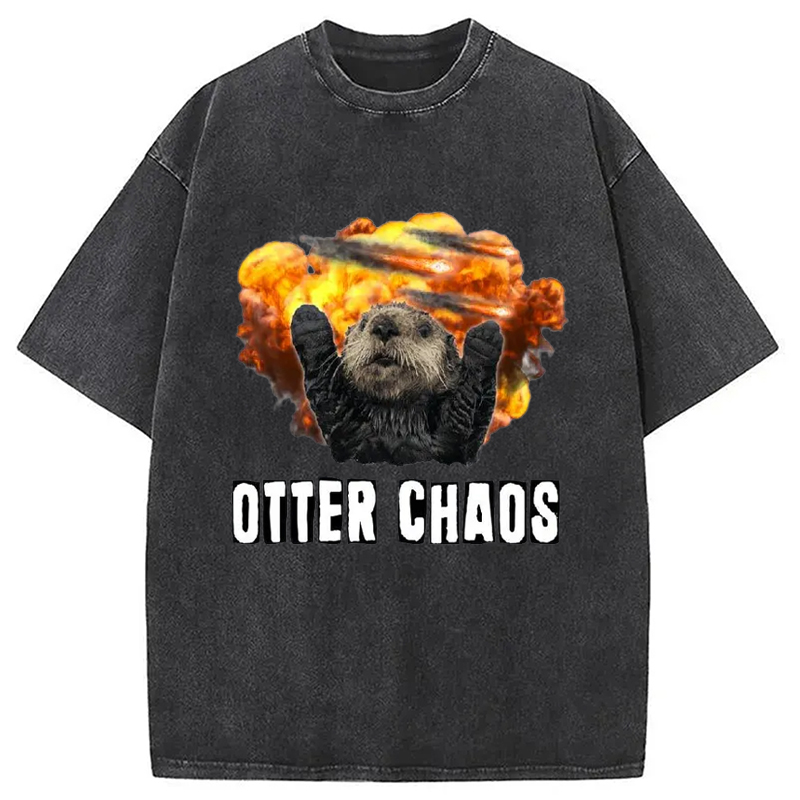 Otter Chaos Washed T-shirt