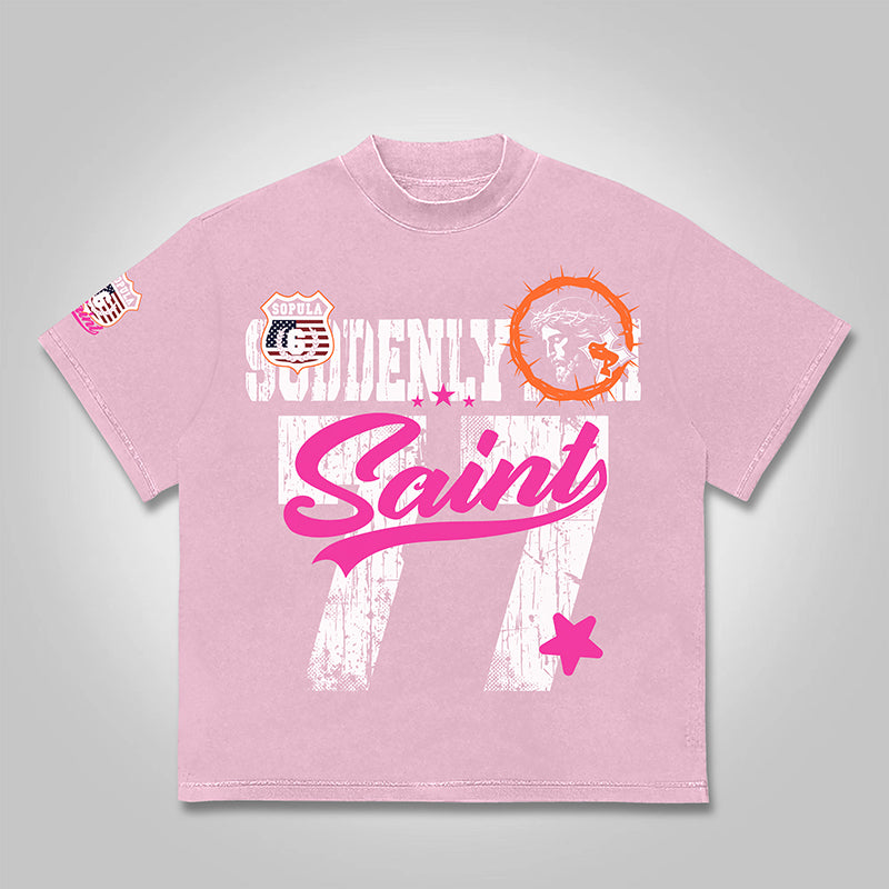 Vintage Sportswear Style, Loose-fitting T-shirt