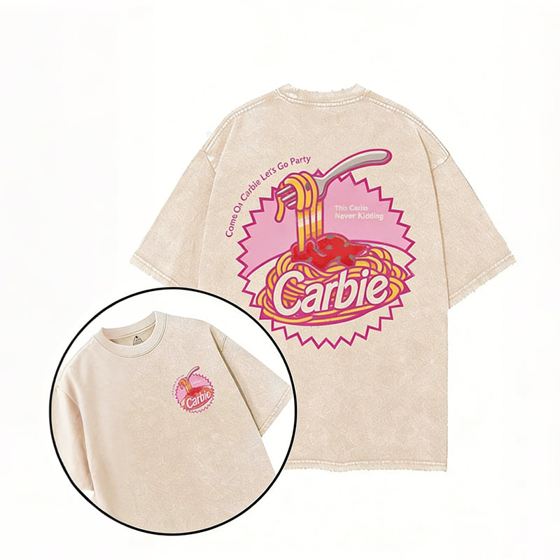 Carbie I Love Carbs Bread Pasta Pizza Printed Gym Shirt