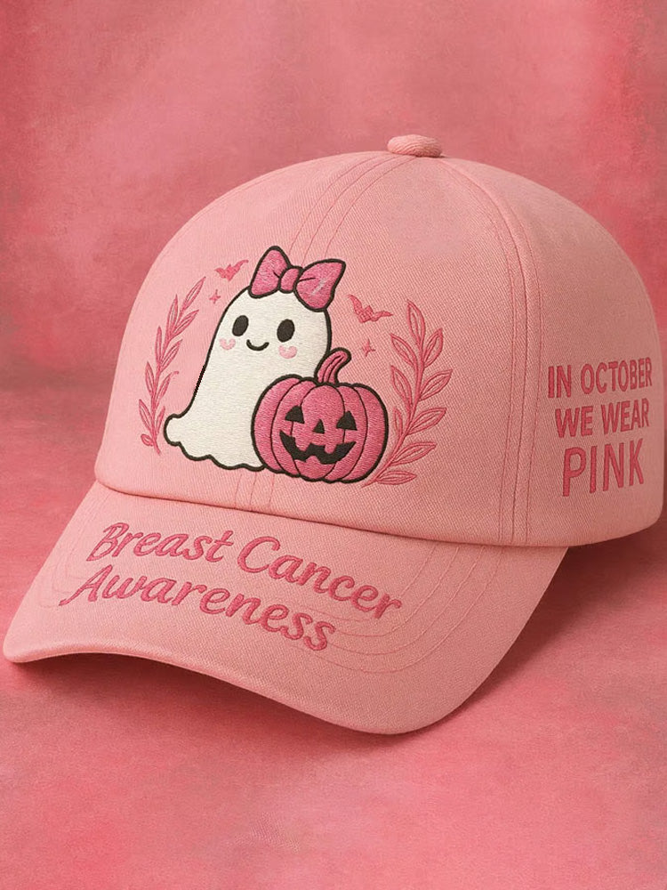 Unisex Breast Cancer Print Casual Hat