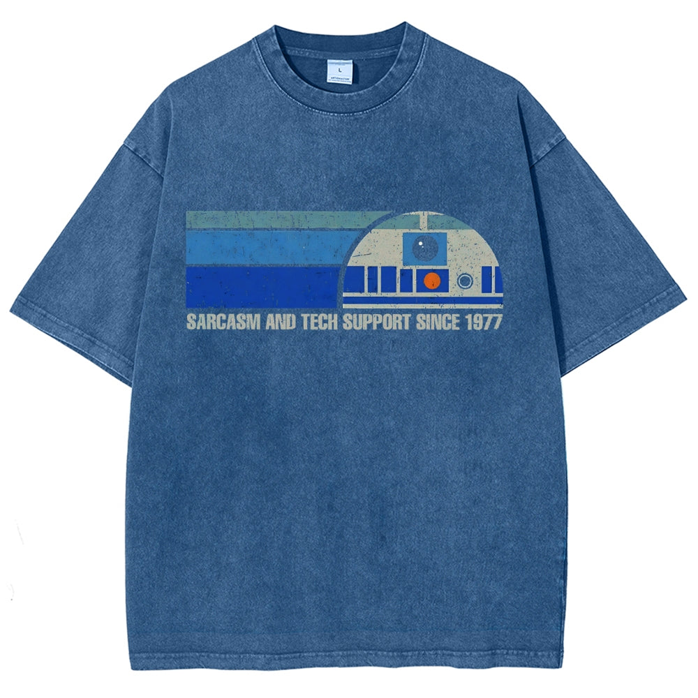 Providing Sarcasm And Tech Support Since 1977 Vintage Distressed T-shirt