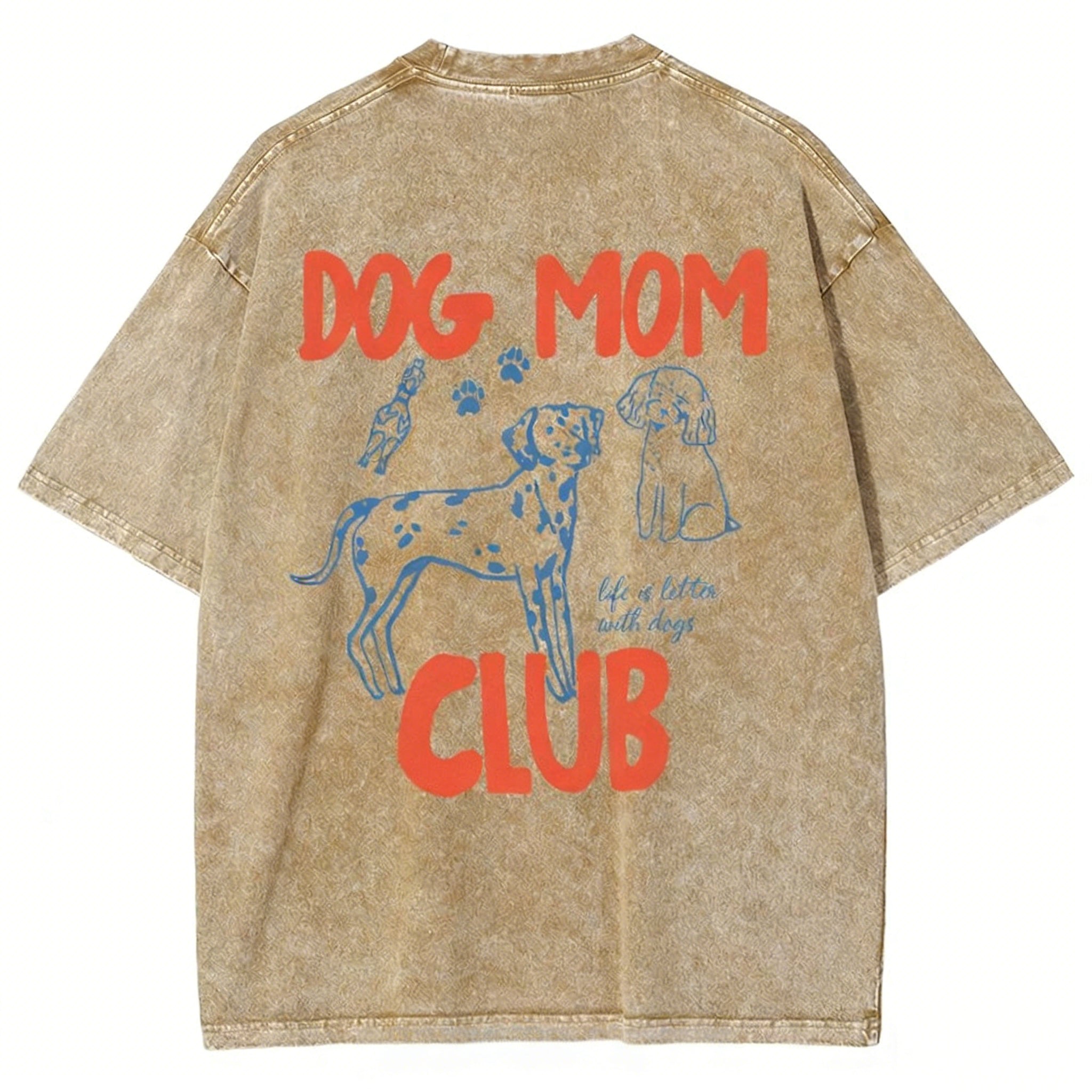 Dog Mom Club Unisex Fit Washed T-shirt
