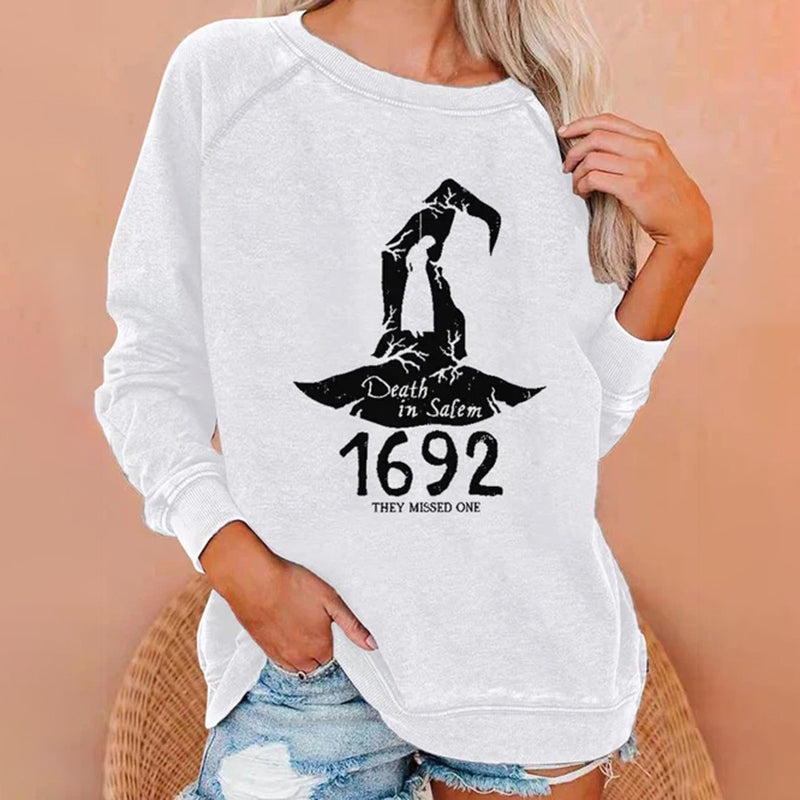 1692 They Missed One Salem Witch Print Casual Sweatshirt