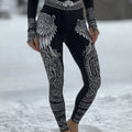 Women's Retro Celtic Knot And Wing Pattern Comfortable Leggings