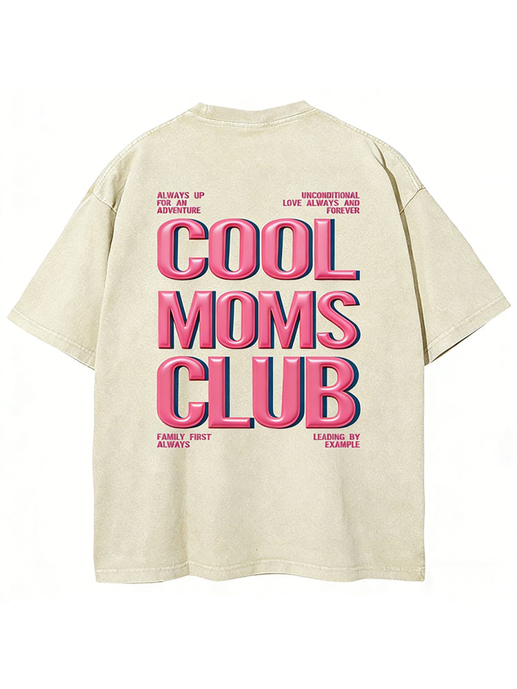Cool Moms Club Unisex Fit Washed T-shirt