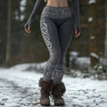 Vintage Viking Inspired Celtic Knot Cozy Knit Leggings