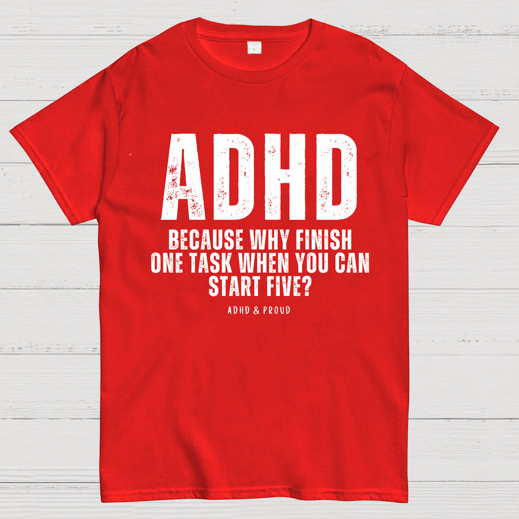 Adhd Slogan Printed T-shirt