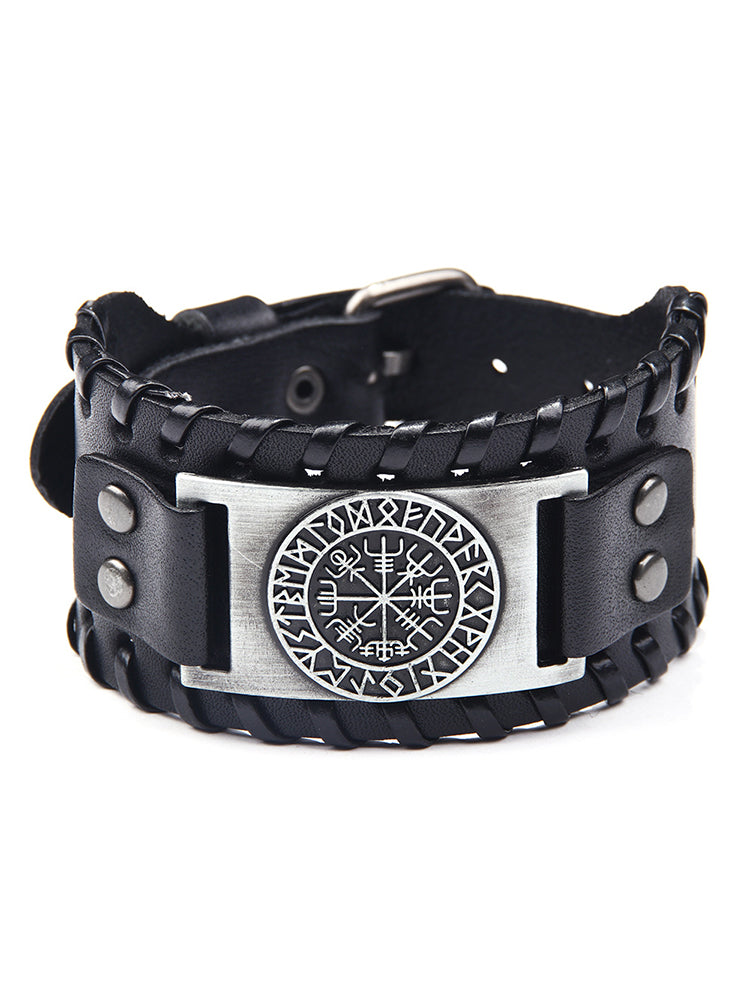 Men's Retro Viking Compass Vegvisir Bracelet