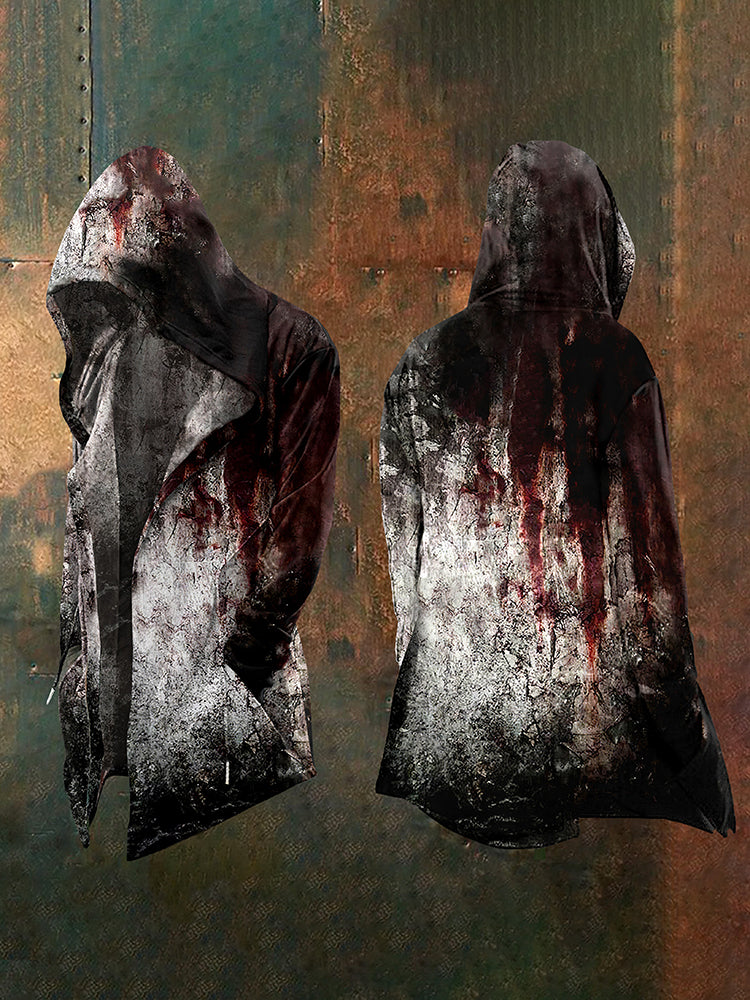 Men's Spooky Halloween Blood Stains Art Hooded Jacket