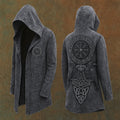 Men's Viking Nordic Raven Odin Totem Design Streetwear Hooded Jacket