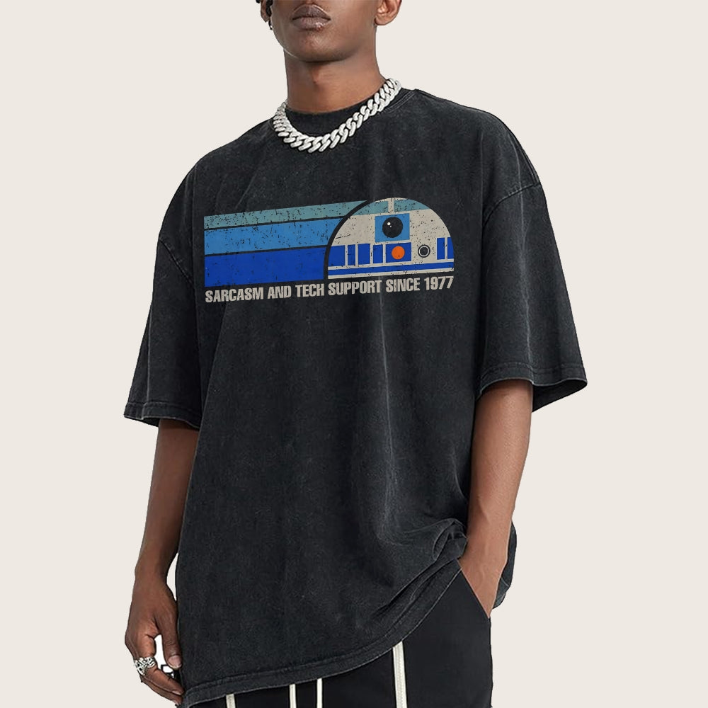 Providing Sarcasm And Tech Support Since 1977 Vintage Distressed T-shirt