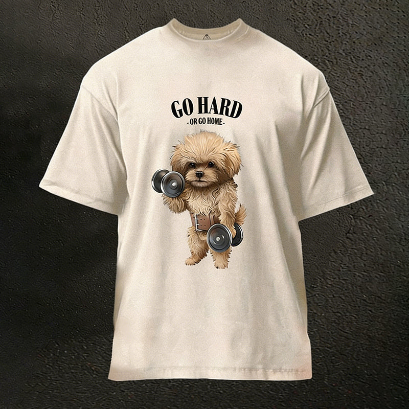 Go Hard Or Go Home Washed Gym Shirt