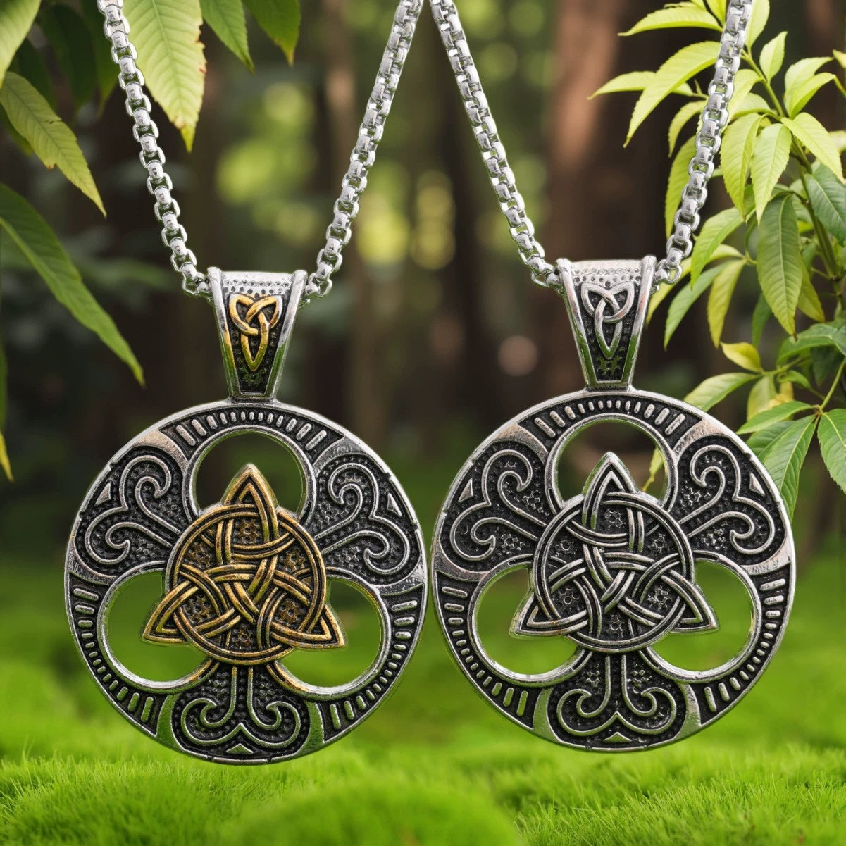 Nordic Triangle Knot Viking Necklace Pendant