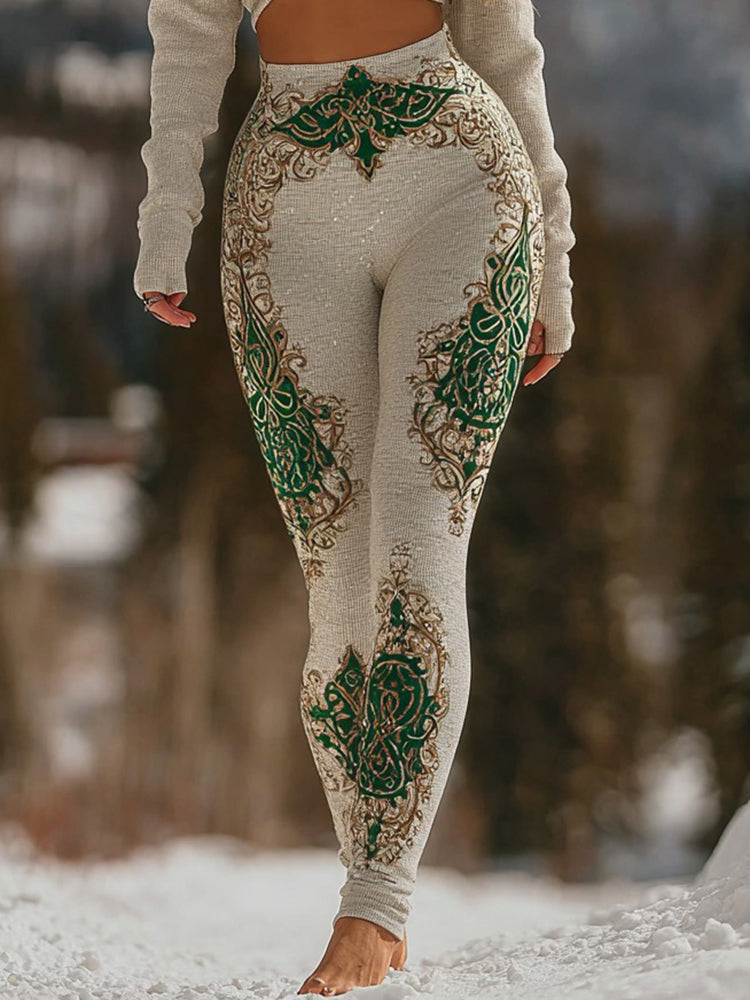 St. Patrick's Day And Celtic Pattern Women's Leggings