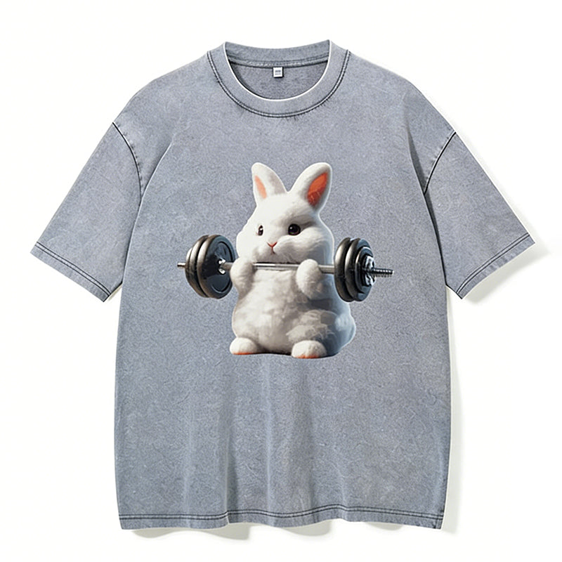 Weightlifting Rabbit Washed Gym Shirt
