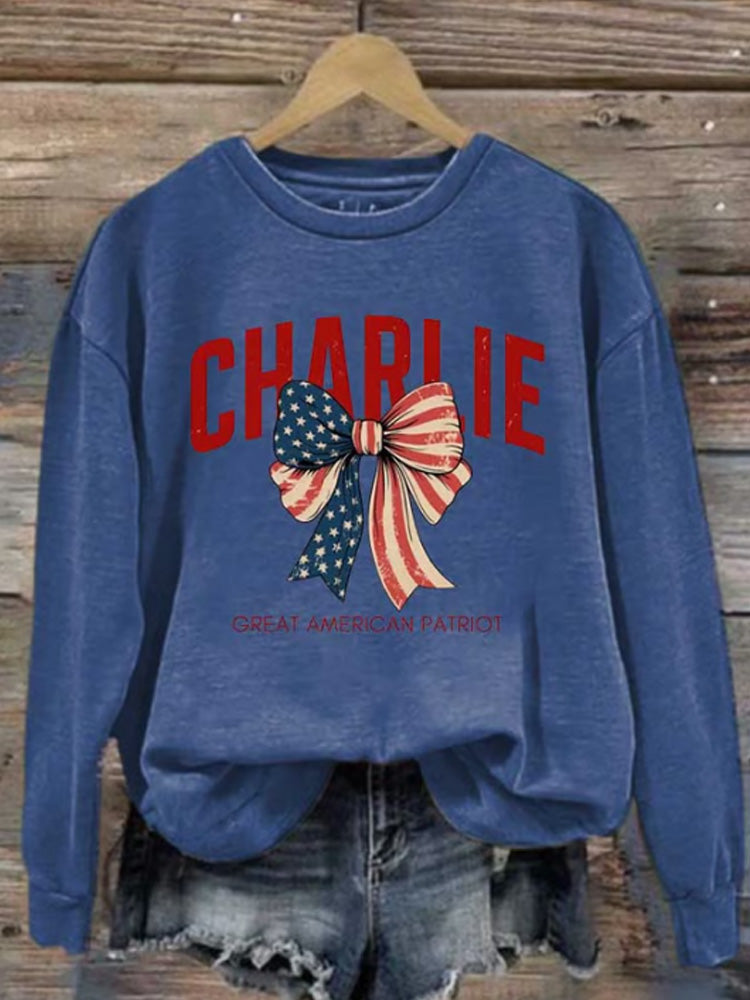 Women's Hot Events Printed Crew Neck Sweatshirt