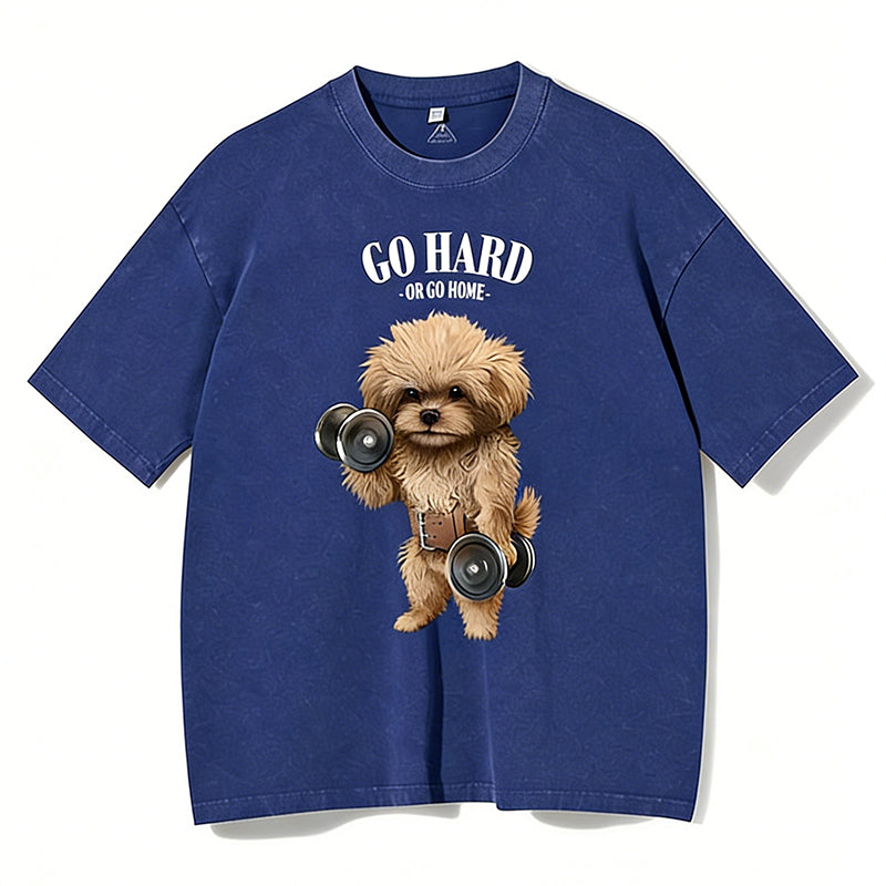 Go Hard Or Go Home Washed Gym Shirt