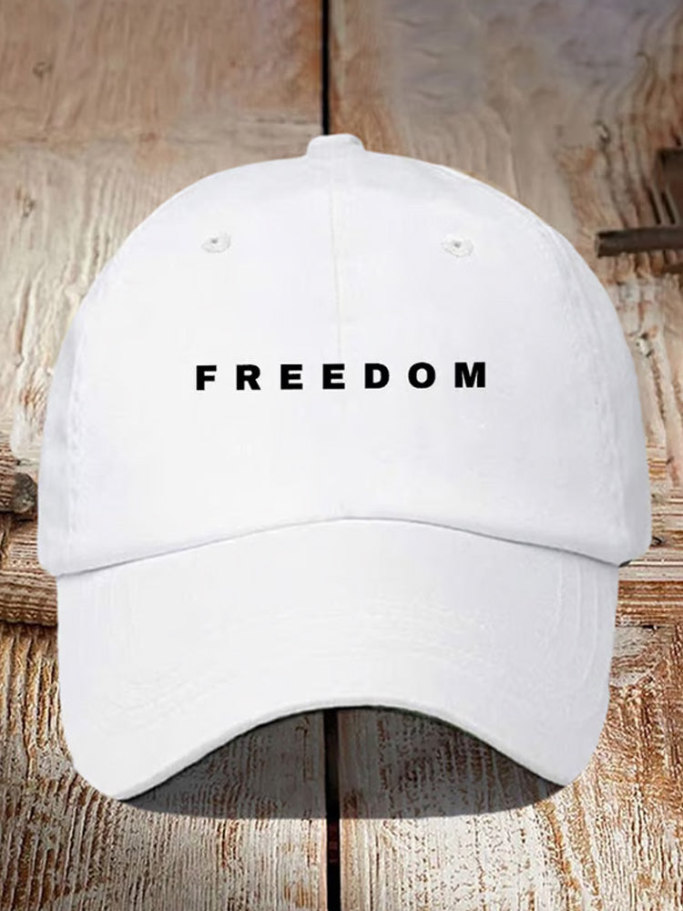 Unisex Vintage Freedom Print Hat