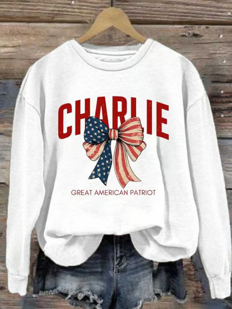 Women's Hot Events Printed Crew Neck Sweatshirt