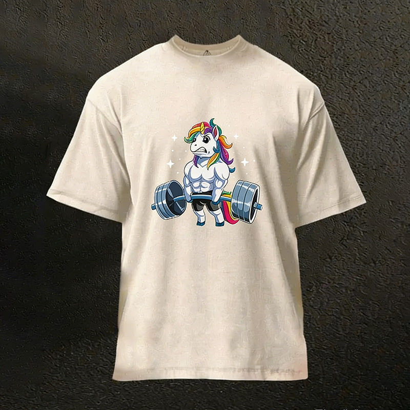 Weightlifting Unicorn Washed Gym Shirt