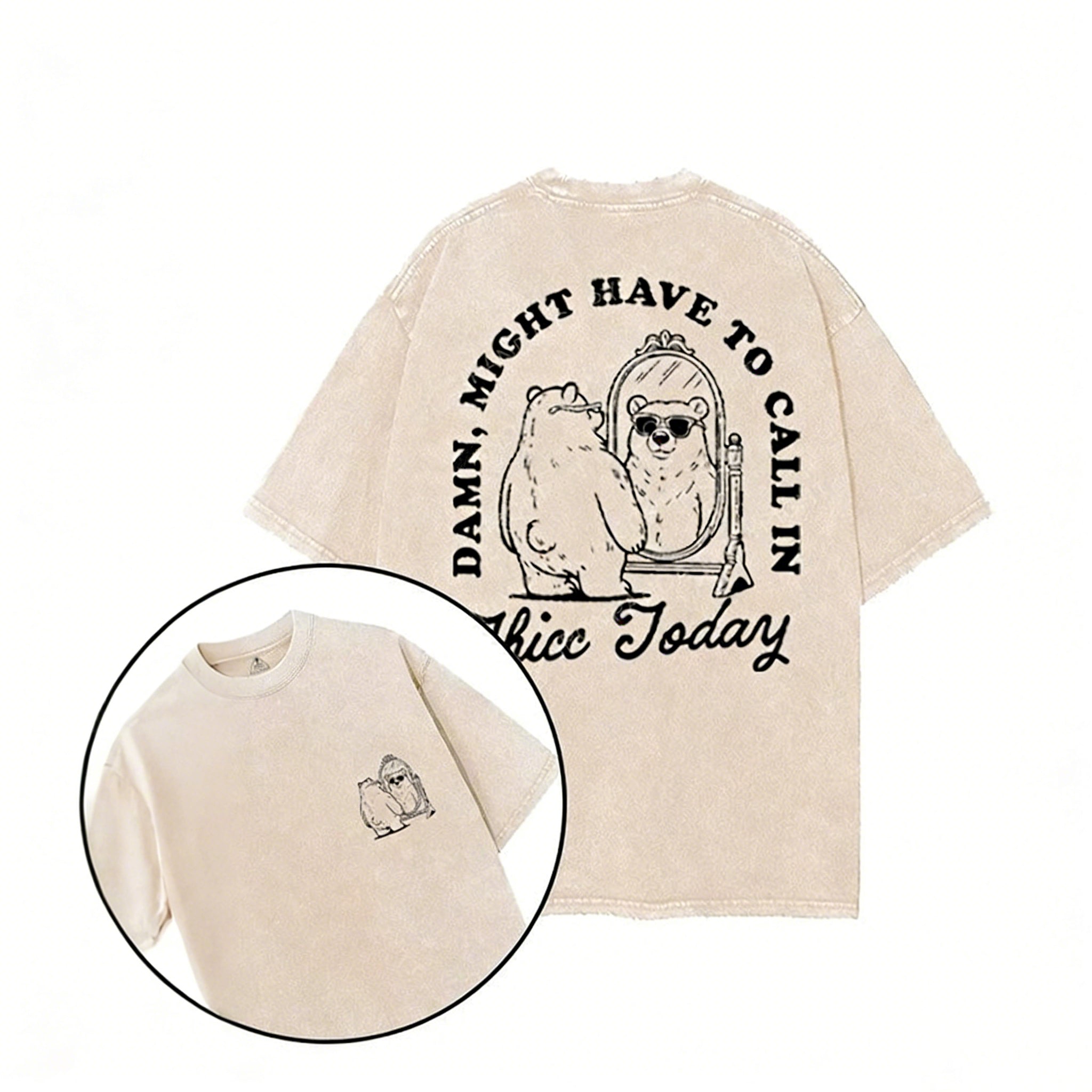 Damn, Might Have To Call In Thicc Today Printed Gym Shirt